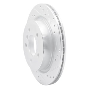 BMW Z4 Brake Rotor (1) - Rear Right - R1 Concepts - Drilled & Slotted - Silver - `09-`16